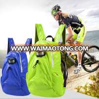 Sports outdoor backpack pure color nylon riding backpack waterproof bag backpack shoulder bag